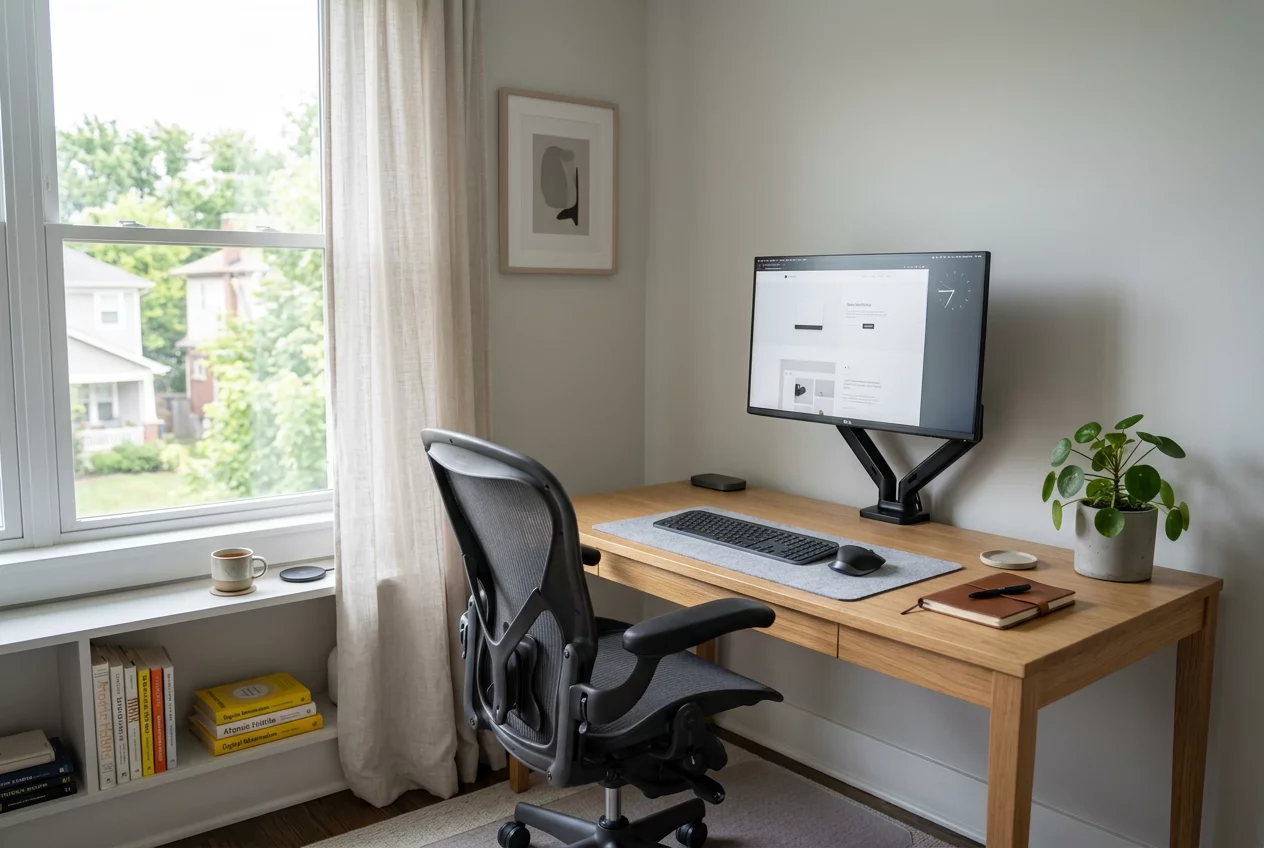 Ergonomiczne stanowisko pracy zdalnej